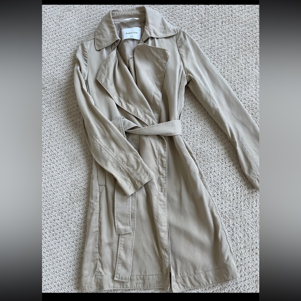Babaton Tan Trench Coat